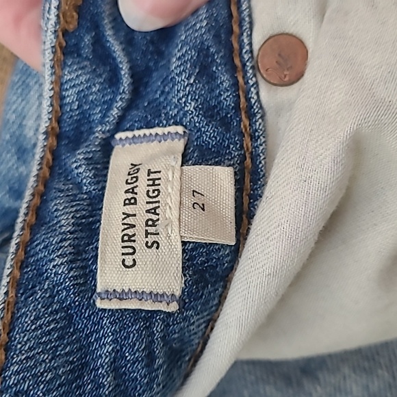 Madewell Curvy Baggy Straight Classic Jeans Size 27 - Picture 3 of 5